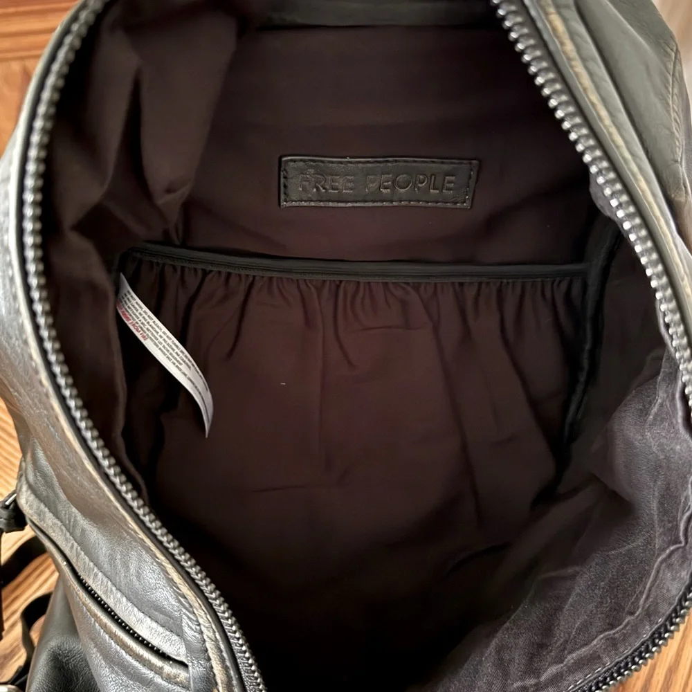 FREE PEOPLE West End Backpack - Black Leather - Picture 9 of 13